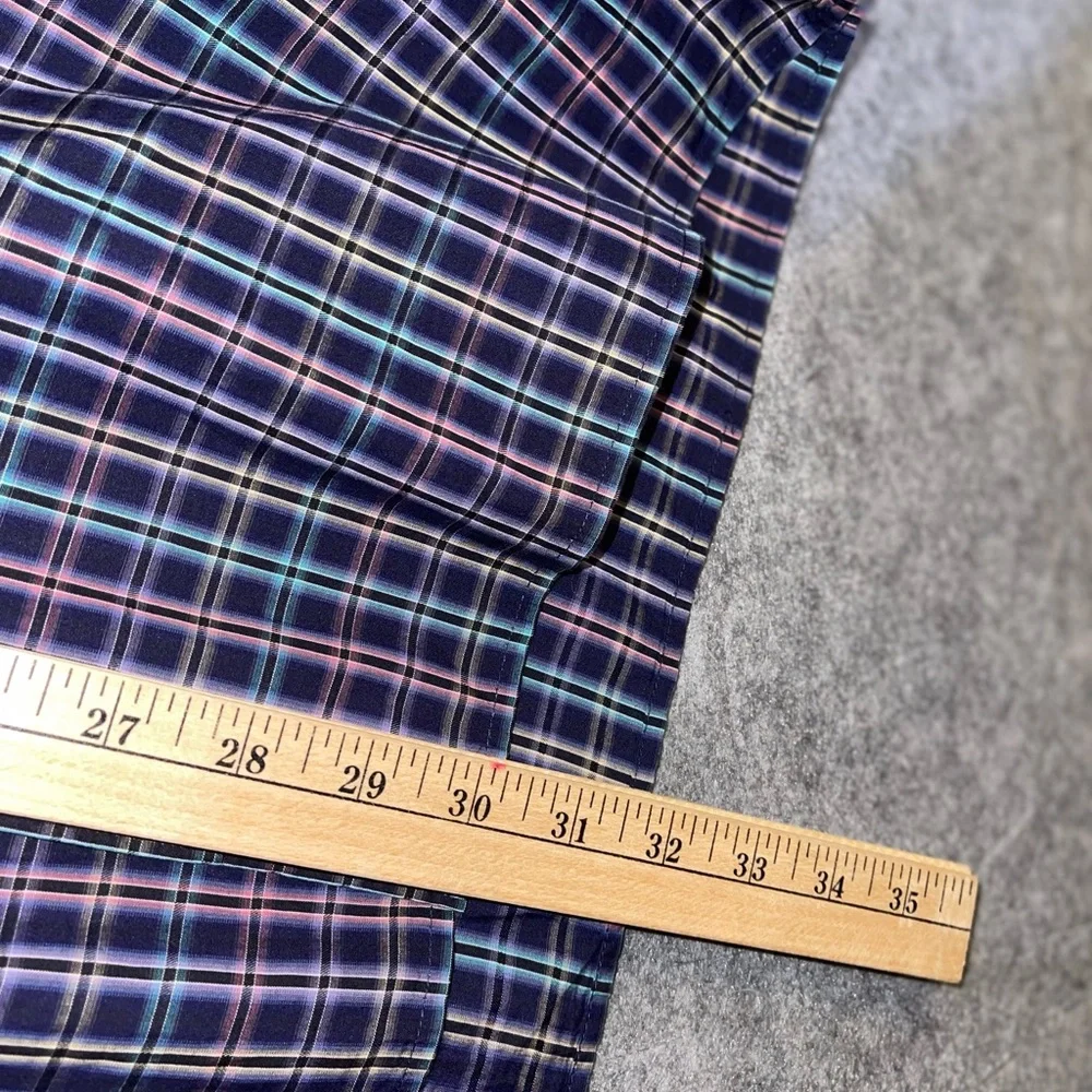 Ermenegildo Zegna Men’s Plaid Button-Up Shirt‎ L 100% Cotton Made in Italy